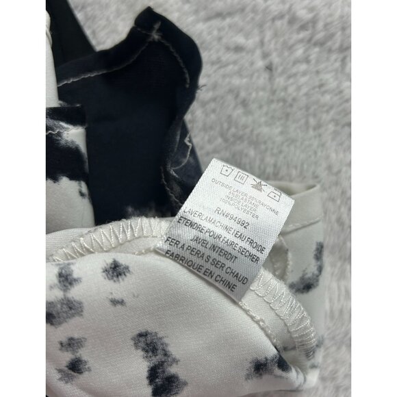 Patrizia Luca Milano Womens Black White V-neck Asymmetric Layered Tunic Top M/L - Picture 11 of 11